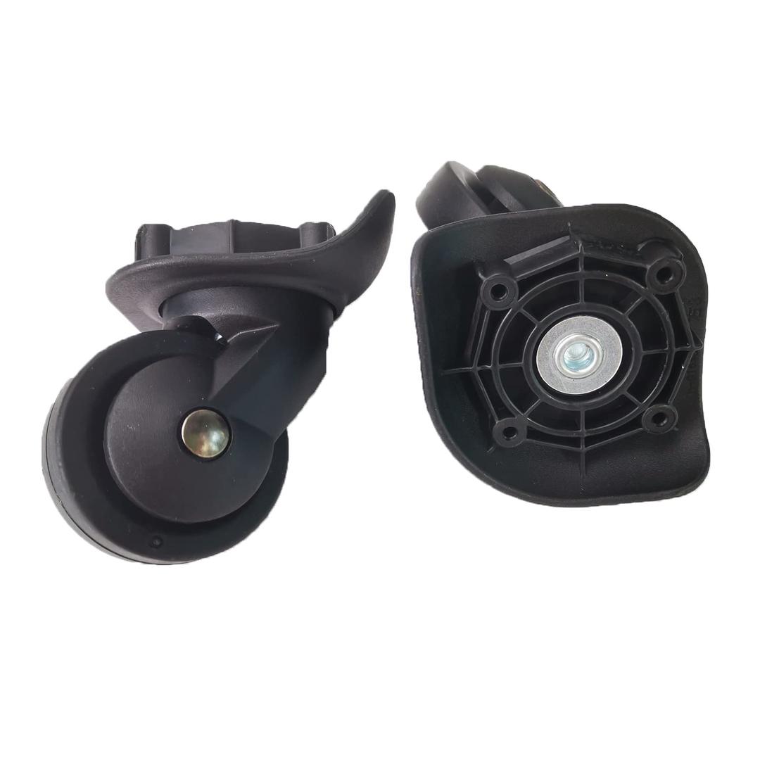 Zoofen Luggage Wheels Replacement Black Suitcase Wheels Replacement Suitcase Caster Wheels with 4 Screw Holes (Z-293)