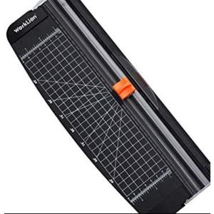 WORKLION Small Paper Trimmer, Portable Paper Cutter for Label, Origami, Card, Photo, Coupon, Scrapbook, Cardstock, Laminated Paper, and Craft Project