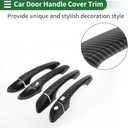 Motoforti Car Door Handle Cover Trim, Side Door Handle Cover, for Hyundai Tucson 2016-2021, ABS Carbon Fiber Black 1 Set