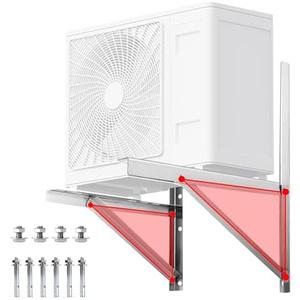 Mini Split Wall Mounting Bracket for 9000-24000 BTU Condenser, POIUNA Stainless Steel Ductless Mini Split Bracket up to 507 lbs for Air Conditioner Heat Pump Systems HVAC, Compressor