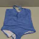 Pink Queen Women's One Piece Swimsuits High Waisted Tummy Control Bathing Suit Textured Swimwear, Size M