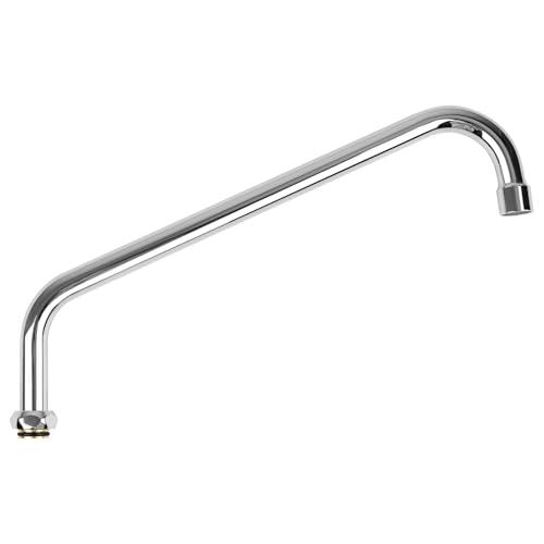 TNROTED 14 Inch Faucet Swivel Spout Replacement Fits for Most T&S Faucets, 360° Commercial Sink Faucet Spout with 2.2 GPM Aerator for 2 or 3 Bay Compartment Sinks