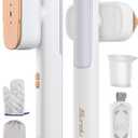 Steamer Iron for Clothes, Portable 2 In 1 Travel Handheld Garment Steamer, 20 Minutes of Continuous Steam, 100ml Water Tank, Steamer Ironing Gloves, 1000W Light Steam Iron for Travel and Home (Pearl White)