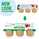 Amazon Grocery, Unsweetened Apple Sauce, 4 Oz, Pack of 6 (Previously Happy Belly, Packaging May Vary) (EXP 08/25/27)