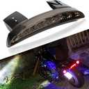 DREAMIZER Motorcycle Chopped Rear Fender Edge LED Brake License Plate Tail Light Stop Running Light Turn Signal Lamp for Harley Sportster XL883N 1200N XL1200V XL1200X (Black Lens)