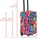 Rockland Fashion Softside 2 Piece Luggage Set, Expandable, (14" Tote/19" Upright), New Heart 