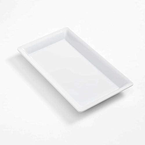 American Metalcraft MEL12 Melamine Rectangular Platter, White, 12", 6 Pcs