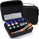 Peptide Case for Fridge, Insulin Vial Protector Case, 12 Slots Peptide Travel Holder Case Storage Organizer Bag for Diabetics Standard 1ml 2ml 3ml 5ml 10ml and 30ml Vials, No Ice Pack (Only Box) Black