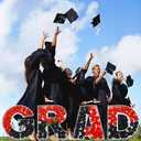 8inch 2024 of Class Graduation Cardboard Number Fillable Charcutrerie Board Sweet Treat Party Decorative Box (GRAD)