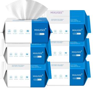 Disposable face towel,MIXUISEE thick and soft face towels,100% cotton face towels,super thick 130%. Suitable for makeup removal and cleansing, and applicable to sensitive skin. (360 pieces)