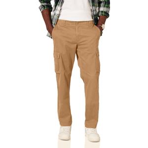 Amazon Essentials Men's Straight-Fit Stretch Cargo Pant, (30W x 28L, Dark Khaki Brown)
