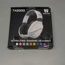 WolfLawS Wireless Gaming Headset with Noise Canceling Microphone for PS5, PC, PS4, 2.4G/Bluetooth Gaming Headphones with USB and Type-c Connector, Wired Mode for Controller Gamecube, White