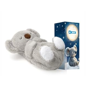 Breathing Stuffed Animal,Soothing Stuffed Animal for Anxiety Relief with Realistic Breathing Motion, Calming Music, Gentle Lights,Machine Washable,Ideal for Baby Adult and Relaxation (Koala)