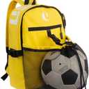 Basketball Backpack with Separate Ball Compartment & Shoe Storage - Durable Sports Bag for Kids & Youth, Water-Resistant Gym Bag for Soccer, Volleyball, and Basketball Gear Training, One Size