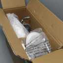 KKTONER PU Leather Modern Rolling Stool with Low Back Height Adjustable Work Salon Drafting Swivel Task Chair with Footrest (White)