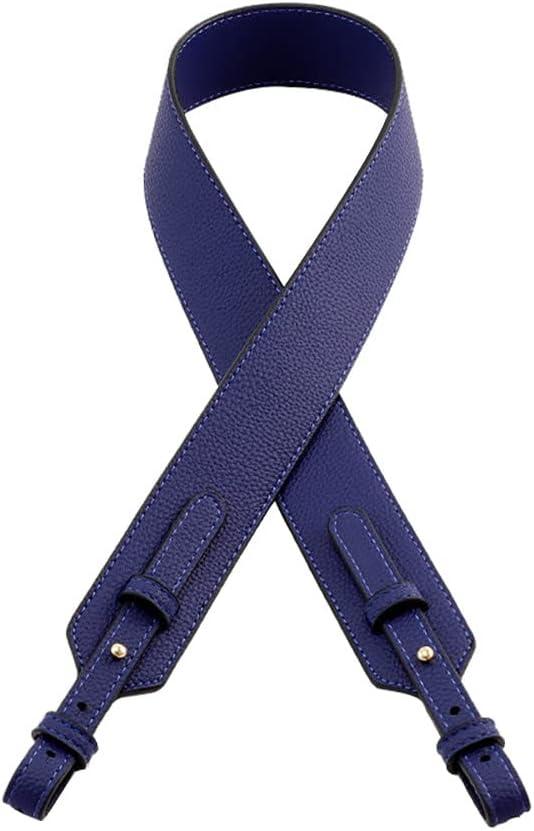 Grain Leather Purse Strap Adjustable Crossbody Replacement Straps for Handbags Monk Head Screws Detachable (Gold Clasps, Navy Blue-long Type)