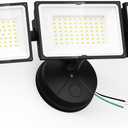 150W Flood Lights Outdoor Waterproof IP65, Exterior LED Floodlights with 3 Adjustable Heads, 15000LM Super Bright Security Lights Fixture, Outside Lights for House, Backyard (Black)