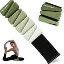 Ankle Weights for Women Wrist Weights Set of 2 (1 lb/2 lbs Each) Adjustable Arm Leg Weight for Womens Men Suitable for Walking Swimming Running Pilates Yoga Gym (Green)