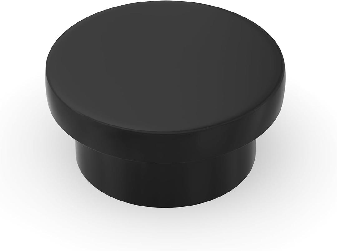 homdiy 10 Pack Black Cabinet Knobs Round Kitchen Cabinet Knobs Metal Black Dresser Knobs Zinc Cabinet Handles for Desk Drawers Cupboard Hardware
