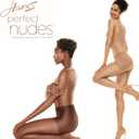 Hanes Perfect Nudes Women's Ultra Sheer Flawless Foundation Finish for Legs, Control Top, Sheer Toe, Run Resistant Pantyhose (Beige, M)