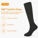 3 Pairs Knee High Cotton/Cool-Max Support Socks for Women & Men (L)