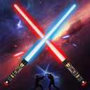 TOY Life 2 Pack Dark Saber Light a Saber for Kids Light up Sword LED Lightsavers Inquisitor Light Up Swords for Kids Sable de Luz Sound Retractable Attachable