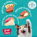Purina Friskies Wet Cat Food Variety Pack, Tasty Treasures Prime Filets (With Ocean Fish and Tuna, With Chicken and With Turkey) - 5.5 Ounce (Pack of 12) (EXP 07/01/27)
