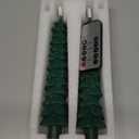 Eywamage Green Christmas Tree Taper Candles with Remote, Real Wax Flickering Flameless LED Candlesticks Set of 2