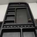 10L0L Golf Cart Under Seat Storage Tray Fits EZGO TXT, RXV, Club Car DS, Club Car Precedent, Yamaha G29, Electric Vehicle with Original Trojan Battery Underseat Organizer Container Holder Plate (Black)