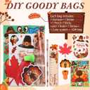 Epakh 192 Pcs Fall Thanksgiving Party Favors Classroom Gifts Friendsgiving Goodie Bags Carnival Day Prizes Pumpkin Turkey Pencils Notepads Stamps Bulk for Autumn Themed Stationery Rewards Set (Fall)