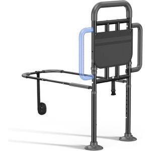Bed Rails for Elderly Adults Safety with Non-Slip HandleAdjustable Bed Assist Rail, ASTM Approved, 400 lb Capacity, Fixing Strap & Storage Pocket, Fits Twin/Full/Queen/King