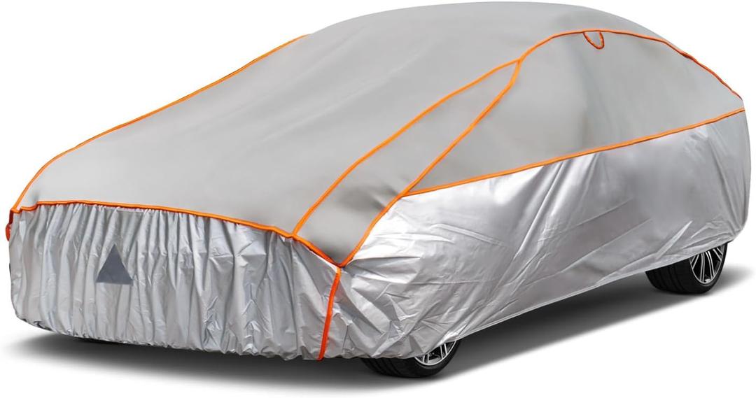 Kayme Hail Protector Car CoverAnti Hail Thickened Multi-Layered EVA Car Cover Waterproof Sun UV Rain Snow All Weather, Outdoor Hail Protection Cover, Fit Sedan/Coupe-Length (186 to 193 Inch).Grey Kayme Hail Protector Car CoverAnti Hail Thickened Multi-Layered EVA Car Cover Waterproof Sun UV Rain Snow All Weather, Outdoor Hail Protection Cover, Fit Sedan/Coupe-Length (186 to 193 Inch).Grey