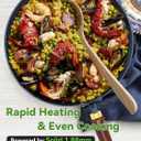 11" Enameled Carbon Steel Skillet, Nonstick Frying Pan with Stay-Cool Wooden Handle, Season-Free Stir-Fry Pan, Non-Toxic PTFE & PFOA Free Cookware, Oven-Safe & All Stovetops Compatible