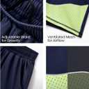 PATPAT Boys Shorts with Pockets, Quick-Dry Breathable Shorts for Running Soccer Basketball, Sports Team Uniform for Kids Teen (Blue)