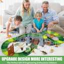 Dinosaur Toys, Dinosaur Race Track for Kids 3-5, Flexible Train Track Playset with Dinos & Cars, Toddler Toys for Ages 3 4 5 6 7 8 9 Year Old Boys Girls, Party Favor Birthday Gift