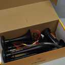 Truck Air Horn 180DB 4 Trumpet Horns Train Horn Kit for Truck 12V Super Loud with compressor suitable for pickup/motorhome/SUV/truck/train(4-Trumpet Black with Air Compressor 12V)