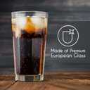 Volarium Drinking Glasses Set of 6, Premium Lead-Free Clear Iced Tea Glasses, Heavy Base Highball Glass Tumbler Set for Drinking Water, Cocktail, Juice, Milkshake, Coke, Soda, 12 oz