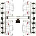 Antennas Direct 8-Element Bowtie UHF Outdoor HDTV Antenna, Multi-Directional, 70+ Mile Range, 4K 8K UHD NEXTGEN TV  w/All-Weather Mounting Hardware