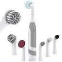 kHelfer Electric Cleaning Brush with Battery Power, KH6A Small Electric Grout Brush&5 Replacement Brush, Lightweight Waterproof Stainless Steel Wire Brush for Grout, Tile, Corner, Kitchen, Bathroom