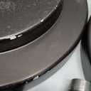 COVLON Drink Table, Carved Table Top Martini Table, Small Side Table, Weighted Base Pedestal Table for Living Room, Bedroom, Bathroom, Brown