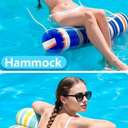 Adult Pool Floats, Inflatable Water Hammock, Beach Vacation Essentials for Pool, Lake, or Summer Parties (3 Pack)