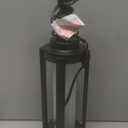 26" Modern Table Lamp with USB A+C Charging Ports & AC Outlet, Industrial Beside Contemporary Lamp Glass LED Night Light for Living Room Bedroom Nightstand End Table Single Black(2 Bulbs Included)