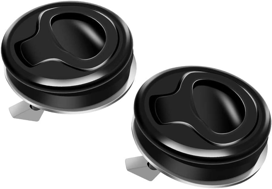 WJSKDQ 2PCS Flush Pull Latch 1.5" Handle Lift Slam Latch for Boat Deck Door Locker Cabinet Hardware Marine Hatch Latch Black