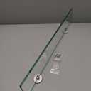 JQK Bathroom Glass Shelf, Tempered Glass Shower Storage 30 by 5 inches, 304 Stainless Steel Brushed Finish Wall Mount, TGS101L30-BN
