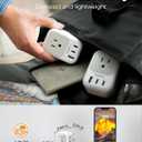 US to India Plug Adapter 2 Pack, TESSAN Type D Travel Adapter with 4 Outlets 3 USB (2 USB-C), Power Adaptor for US to India Nepal Maldives Pakistan Bangladesh Sri Lanka Bhutan Yemen