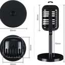 Chivao 2 Pack Retro Microphone Props Model Vintage Stage Table Decor Plastic Fake Microphone Antique Decor Stand Costume Prop for Party Toy(Black,Classic)