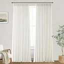 HUEVESSEL Pinch Pleated Curtains 84 inch Length,Curtains for Living Room Light Filtering 350 GSM Thick Curtain Semi Sheer Pleated Drapes Back Tabs and Pinch Pleats for That Elegant Tailored Look