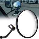 Convex Mirror, Blind Spot Mirror, Anti-Shake Side Rearview, Easy-Install Round Mirrors with Arm Assembly For Lorry Truck Trailer Bus And All Large Vehicles, 1PCS