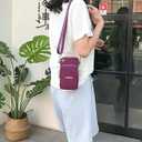 Women's mini crossbody bag, with 3 separate pockets