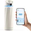 Smart Water Bottle with Reminder to Drink Water - Double Wall Vacuum Insulated Water Bottle Stainless Steel, Wide Mouth 32 oz Water Bottles with Leak-proof Lockable Lid, Water Intake Tracker - White